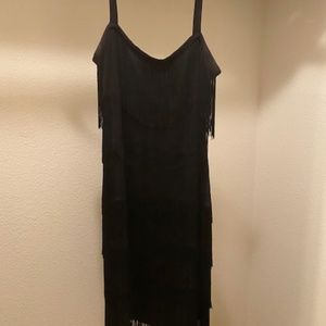 Michael Kors Black Fringe Cocktail Dress - Size 12